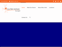 Tablet Screenshot of micro-pain.com